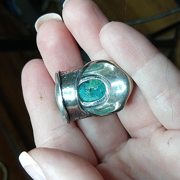 sterling silver 925 Israel Israeli designer eilat ring cigar band style - Picture 5 of 10